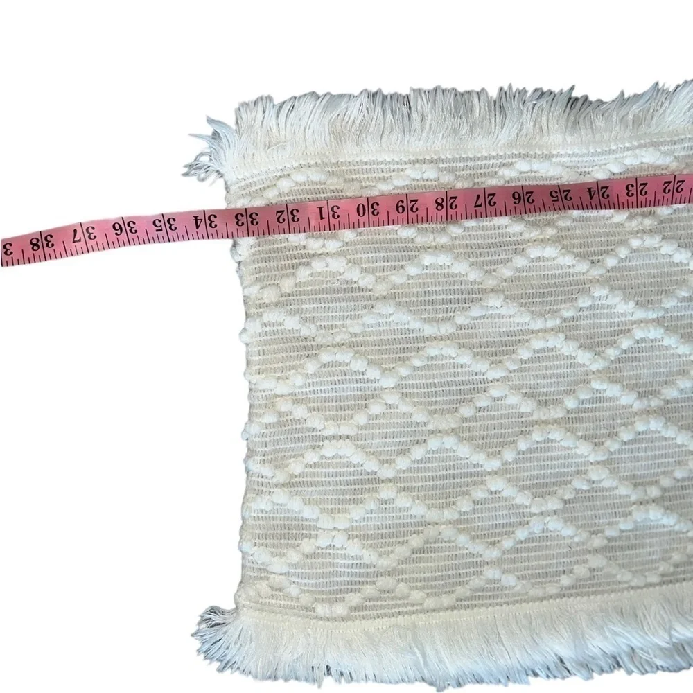 Cato-Ivory Diamond Knit Plush Fuzzy Eyelash Infinity Circle Scarf